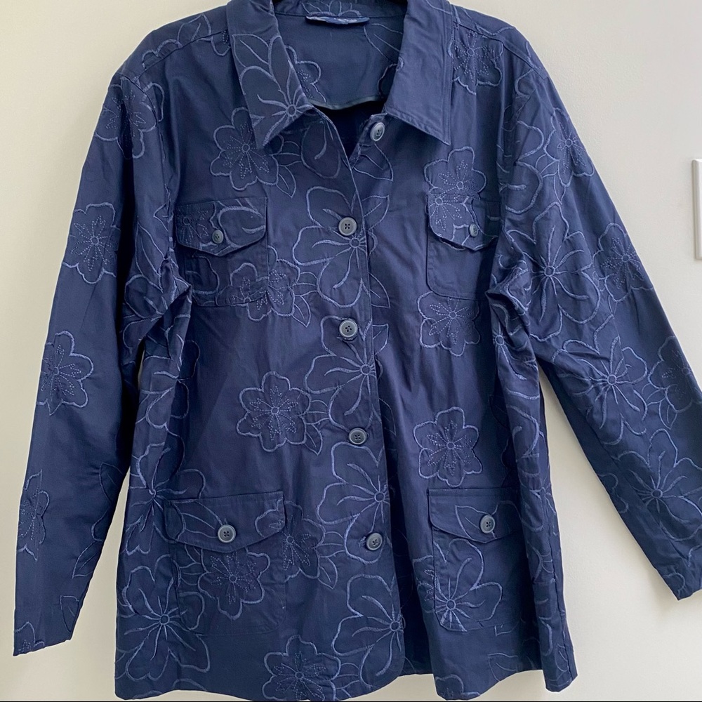 Susan Graver jacket Navy blue size XXXL